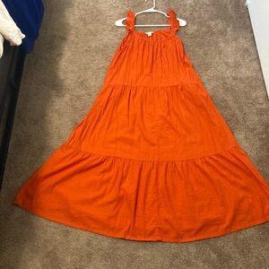 Caslon Vibrant Orange Sleeveless Maxi Dress